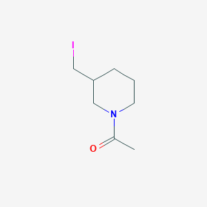molecular formula C8H14INO B3111053 1-(3-Iodomethyl-piperidin-1-yl)-ethanone CAS No. 181999-37-1