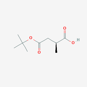 molecular formula C9H16O4 B3111066 (s)-4-(Tert-butoxy)-2-methyl-4-oxobutanoic acid CAS No. 182007-75-6