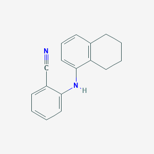 molecular formula C17H16N2 B3111070 2-(5,6,7,8-Tetrahydronaphthalen-1-ylamino)benzonitrile CAS No. 18201-90-6