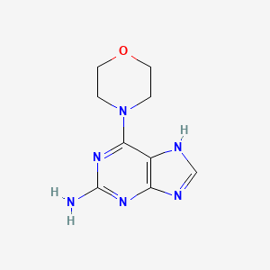 molecular formula C9H12N6O B3111076 6-Morpholino-9H-purin-2-amine CAS No. 18202-52-3
