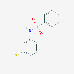 molecular formula C13H13NO2S2 B311108 N-[3-(methylsulfanyl)phenyl]benzenesulfonamide 