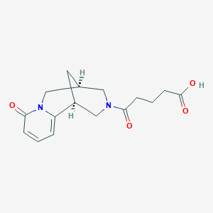 molecular formula C16H20N2O4 B3111089 5-氧代-5-[(1S,5S)-8-氧代-1,5,6,8-四氢-2H-1,5-甲烷并吡啶并[1,2-a][1,5]二氮杂卓-3(4H)-基]戊酸 CAS No. 1820570-14-6