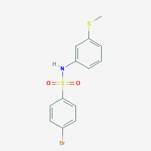 molecular formula C13H12BrNO2S2 B311110 4-bromo-N-[3-(methylsulfanyl)phenyl]benzenesulfonamide 