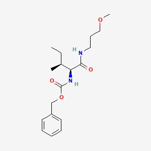 molecular formula C18H28N2O4 B3111130 Benzyl (1S,2S)-1-[[(3-methoxypropyl)amino]carbonyl]-2-methylbutylcarbamate CAS No. 1820579-55-2