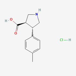 molecular formula C12H16ClNO2 B3111136 (3R,4S)-4-(p-Tolyl)pyrrolidine-3-carboxylic acid hydrochloride CAS No. 1820580-69-5