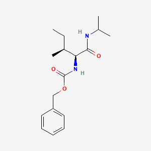 molecular formula C17H26N2O3 B3111148 Carbamic acid, N-[(1S,2S)-2-methyl-1-[[(1-methylethyl)amino]carbonyl]butyl]-, phenylmethyl ester CAS No. 1820581-62-1