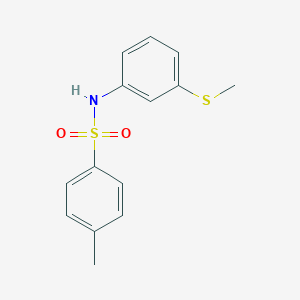 molecular formula C14H15NO2S2 B311115 4-methyl-N-[3-(methylsulfanyl)phenyl]benzenesulfonamide 
