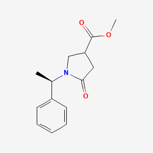 molecular formula C14H17NO3 B3111156 Methyl 5-oxo-1-[(1R)-1-phenylethyl]pyrrolidine-3-carboxylate CAS No. 1820598-69-3