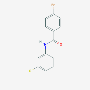 molecular formula C14H12BrNOS B311116 4-bromo-N-[3-(methylsulfanyl)phenyl]benzamide 