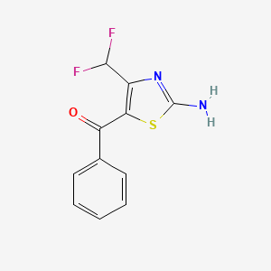 molecular formula C11H8F2N2OS B3111182 2-Amino-5-benzoyl-4-difluoromethyl-1,3-thiazole CAS No. 1820706-04-4