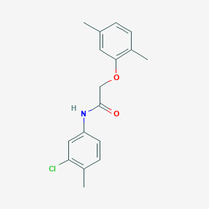 molecular formula C17H18ClNO2 B311119 N-(3-chloro-4-methylphenyl)-2-(2,5-dimethylphenoxy)acetamide 