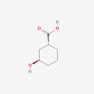 molecular formula C7H12O3 B3111245 (1R,3R)-3-Hydroxycyclohexane-1-carboxylic acid CAS No. 1821707-49-6