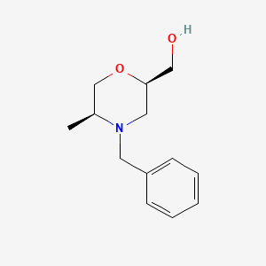 molecular formula C13H19NO2 B3111264 ((2R,5S)-4-苄基-5-甲基吗啉-2-基)甲醇 CAS No. 1821792-54-4