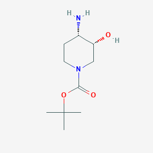 molecular formula C10H20N2O3 B3111272 Tert-butyl (3R,4S)-4-amino-3-hydroxypiperidine-1-carboxylate CAS No. 1821799-48-7