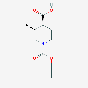 molecular formula C12H21NO4 B3111288 trans-1-Boc-3-methylpiperidine-4-carboxylic acid CAS No. 1821810-67-6