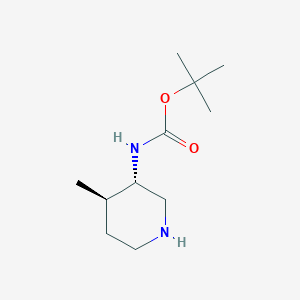 molecular formula C11H22N2O2 B3111299 trans-tert-Butyl (4-methylpiperidin-3-yl)carbamate CAS No. 1821828-53-8