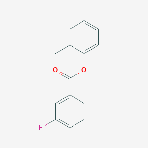 molecular formula C14H11FO2 B311134 3-Fluorobenzoic acid, 2-methylphenyl ester 