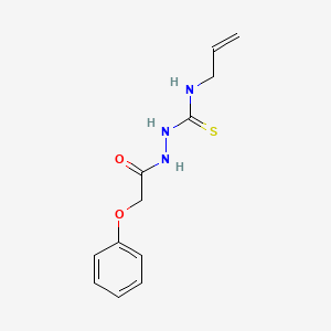 molecular formula C12H15N3O2S B3111356 N-烯丙基-2-(苯氧基乙酰基)肼基碳硫酰胺 CAS No. 18233-36-8