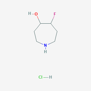 molecular formula C6H13ClFNO B3111364 5-氟氮杂环戊烷-4-醇盐酸盐 CAS No. 1823331-71-0