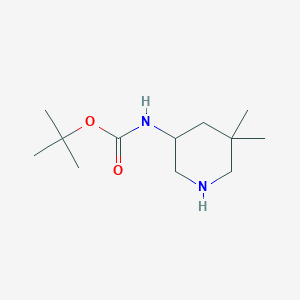 B3111399 tert-butyl N-(5,5-dimethylpiperidin-3-yl)carbamate CAS No. 1823780-33-1