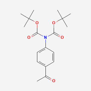 molecular formula C18H25NO5 B3111406 1-(4-N,N-Di-boc-aminophenyl)ethanone CAS No. 1823806-99-0