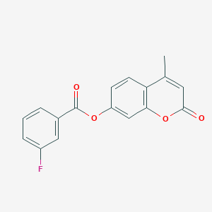 molecular formula C17H11FO4 B311142 4-methyl-2-oxo-2H-chromen-7-yl 3-fluorobenzoate 