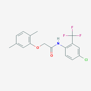 molecular formula C17H15ClF3NO2 B311147 N-[4-chloro-2-(trifluoromethyl)phenyl]-2-(2,5-dimethylphenoxy)acetamide 