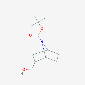 molecular formula C12H21NO3 B3111487 Tert-butyl 2-(hydroxymethyl)-7-azabicyclo[2.2.1]heptane-7-carboxylate CAS No. 1824555-15-8