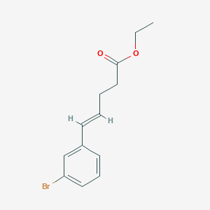 molecular formula C13H15BrO2 B3111489 Ethyl 5-(3-bromophenyl)pent-4-enoate CAS No. 1824836-72-7