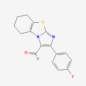molecular formula C16H13FN2OS B3111510 2-(4-氟苯基)-5,6,7,8-四氢咪唑并[2,1-b][1,3]苯并噻唑-3-甲醛 CAS No. 182919-62-6