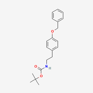 molecular formula C20H25NO3 B3111518 叔丁氧羰基-4-(苄氧基)苯乙基氨基甲酸酯 CAS No. 182921-01-3