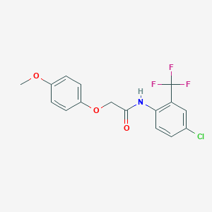 molecular formula C16H13ClF3NO3 B311152 N-[4-chloro-2-(trifluoromethyl)phenyl]-2-(4-methoxyphenoxy)acetamide 
