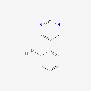 molecular formula C10H8N2O B3111540 2-(5-Pyrimidinyl)phenol CAS No. 18313-50-3