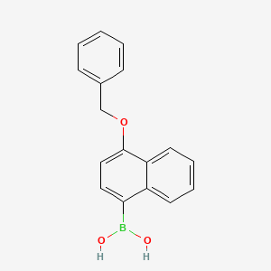 molecular formula C17H15BO3 B3111545 1-Benzyloxynaphthalene-4-boronic acid CAS No. 183170-90-3