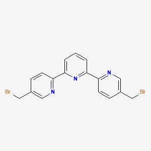 molecular formula C17H13Br2N3 B3111546 2,6-Di(5-bromomethylpyridine-2-yl)pyridine CAS No. 183187-82-8