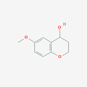 molecular formula C10H12O3 B3111582 6-Methoxy-3,4-dihydro-2H-1-benzopyran-4-ol CAS No. 18385-74-5