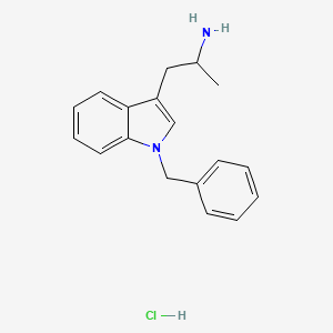 molecular formula C18H21ClN2 B3111589 盐酸2-(1-苄基-1H-吲哚-3-基)-1-甲基乙胺 CAS No. 18394-42-8