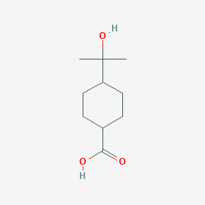 molecular formula C10H18O3 B3111602 trans-4-(1-Hydroxy-1-methyl-ethyl)cyclohexanecarboxylic acid CAS No. 183996-92-1