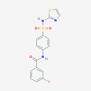molecular formula C16H12IN3O3S2 B311161 3-iodo-N-{4-[(1,3-thiazol-2-ylamino)sulfonyl]phenyl}benzamide 