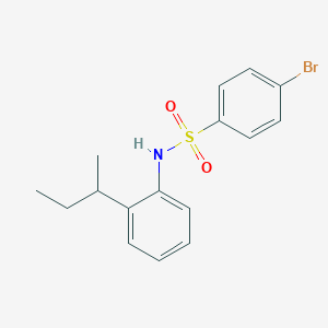 molecular formula C16H18BrNO2S B311163 4-bromo-N-(2-sec-butylphenyl)benzenesulfonamide 