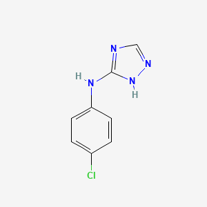 molecular formula C8H7ClN4 B3111640 N-(4-chlorophenyl)-1H-1,2,4-triazol-5-amine CAS No. 18442-88-1