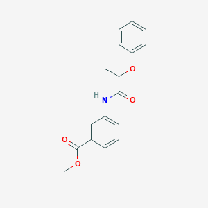 molecular formula C18H19NO4 B311165 Ethyl 3-[(2-phenoxypropanoyl)amino]benzoate 