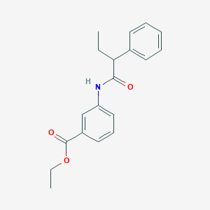 molecular formula C19H21NO3 B311166 Ethyl 3-[(2-phenylbutanoyl)amino]benzoate 