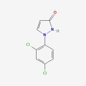 molecular formula C9H6Cl2N2O B3111660 1-(2,4-二氯苯基)-1H-吡唑-3-醇 CAS No. 184684-32-0