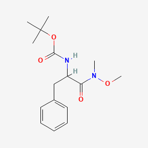 molecular formula C16H24N2O4 B3111670 tert-Butyl 1-benzyl-2-(methoxy(methyl)amino)-2-oxoethylcarbamate CAS No. 184711-70-4