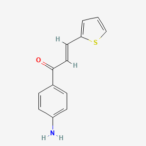 molecular formula C13H11NOS B3111673 (2E)-1-(4-aminophenyl)-3-(thiophen-2-yl)prop-2-en-1-one CAS No. 184774-59-2