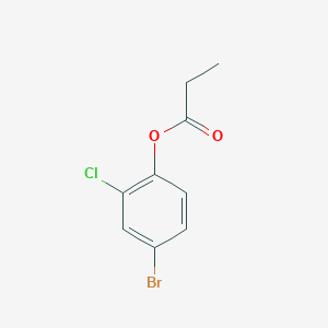 molecular formula C9H8BrClO2 B3111696 4-溴-2-氯苯基丙酸酯 CAS No. 1850376-93-0