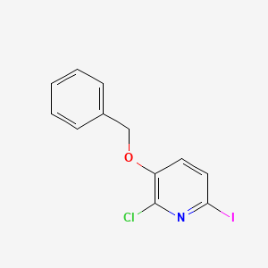 molecular formula C12H9ClINO B3111715 3-苄氧基-2-氯-6-碘吡啶 CAS No. 185221-60-7