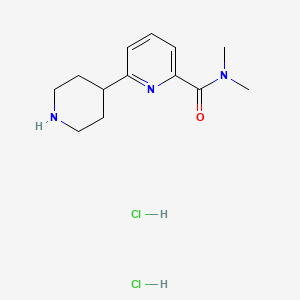 molecular formula C13H21Cl2N3O B3111757 N,N-Dimethyl-6-piperidin-4-ylpyridine-2-carboxamide dihydrochloride CAS No. 1858242-40-6