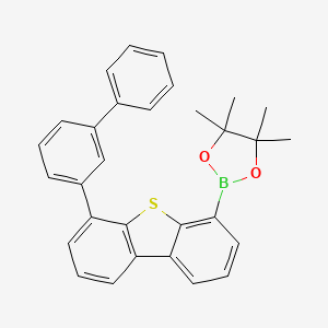 molecular formula C30H27BO2S B3111769 2-(6-([1,1'-联苯]-3-基)二苯并[b,d]噻吩-4-基)-4,4,5,5-四甲基-1,3,2-二恶杂硼环丁烷 CAS No. 1858289-64-1
